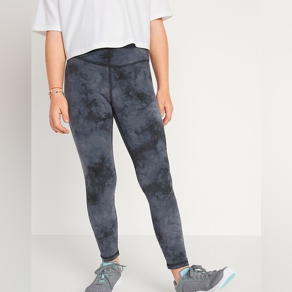 Old Navy Powerchill 7/8 Ankle Extra High Rise Gray Tie Dye - Picture 7 of 8